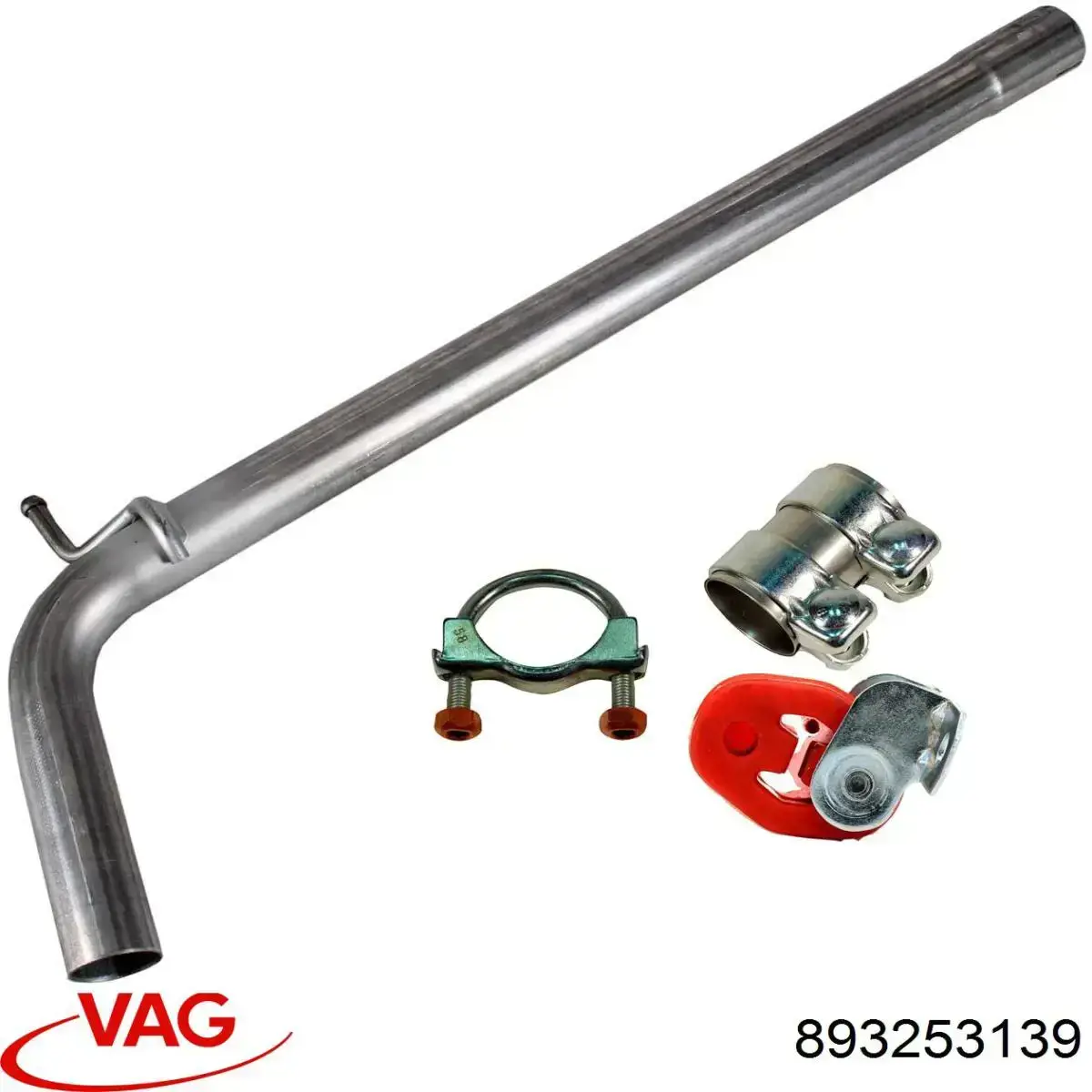 Хомут глушителя передний 893253139 VAG