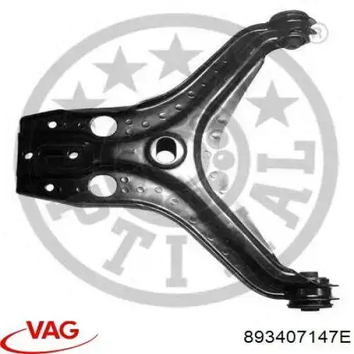 Левый рычаг передней нижней подвески VAG 893407147E цена, от 47.56 USD