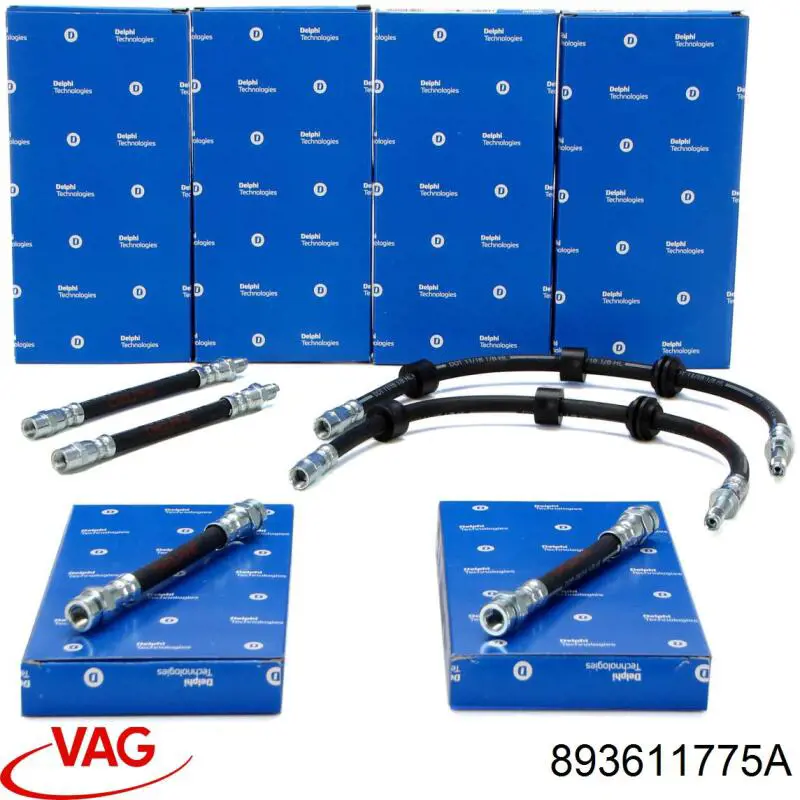Задний тормозной шланг 893611775A VAG