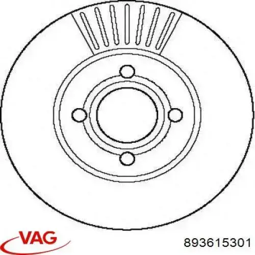 Тормоз дисковый передний VAG 893615301 цена, от 43.43 USD