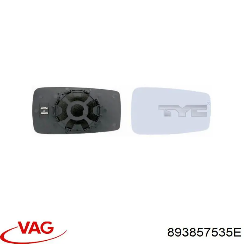 Зеркальный элемент водительского зеркала VAG 893857535E цена, от 43.99 USD