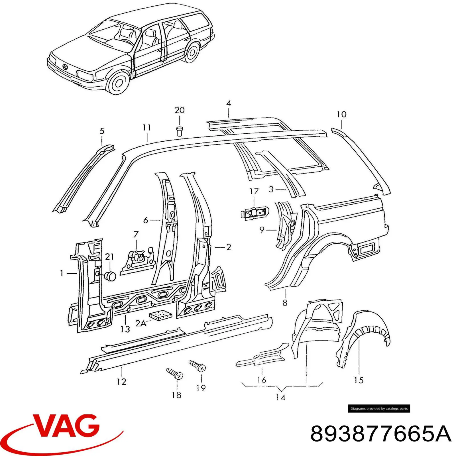  VAG 893877665A цена, от 3.80 USD