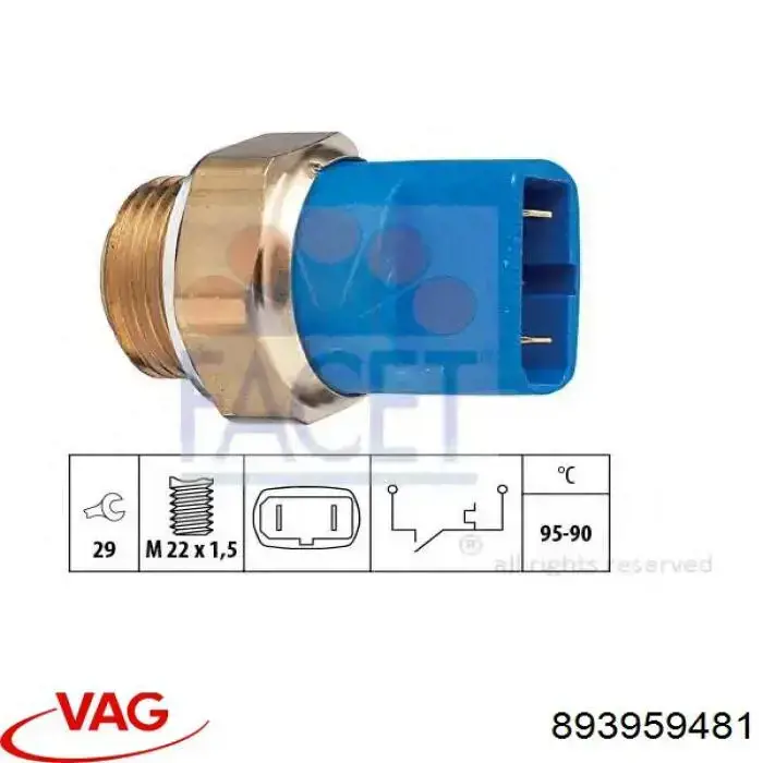 Датчик температуры радиатора VAG 893959481 цена, от 6.73 USD