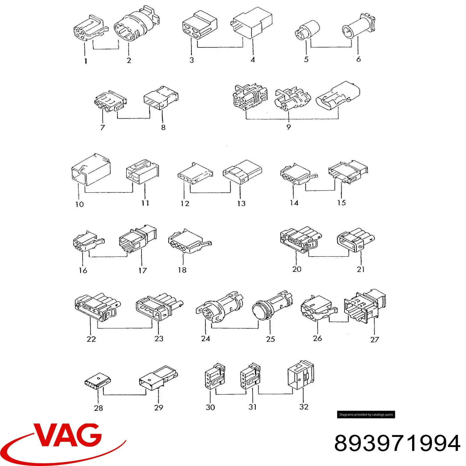  VAG 893971994 цена, от 3.80 USD