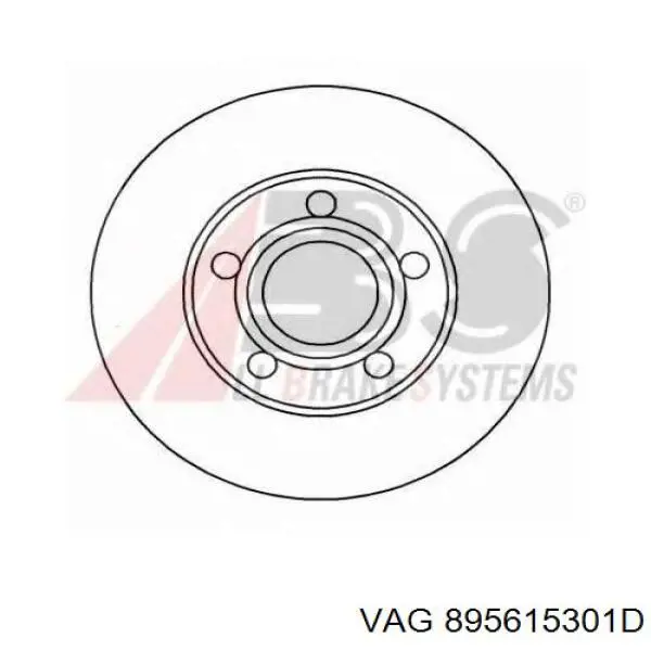 895615301D VAG диск тормозной передний