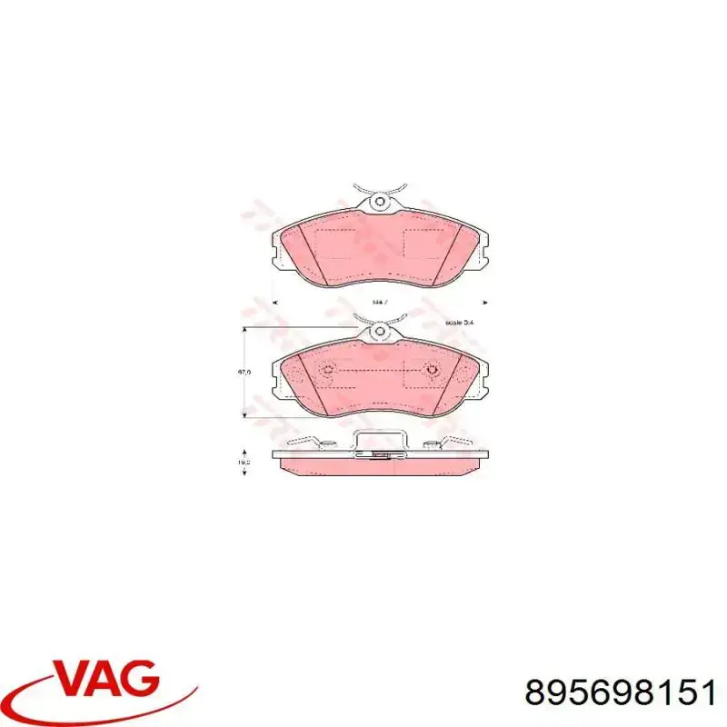 Купить 895698151 VAG Колодки тормозные