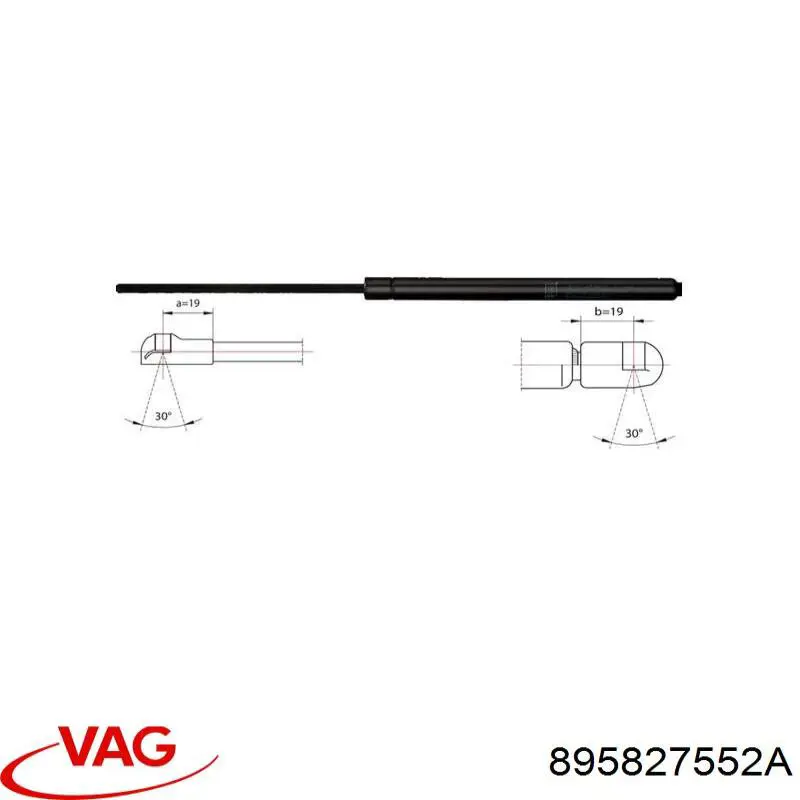 Газовый упор багажника Stabilus 1408BB