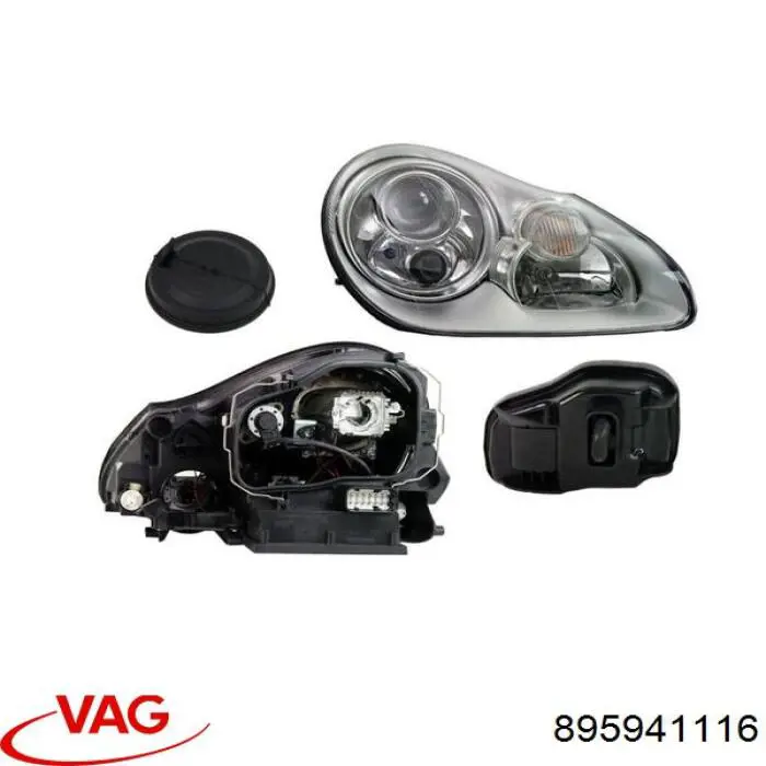 Купить 895941116 VAG Стекло фары правой