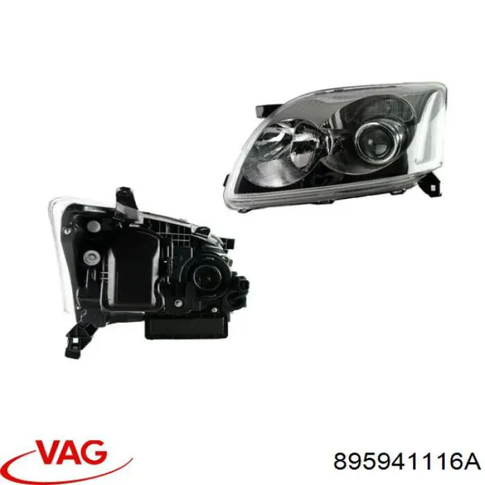 895941116A VAG Стекло правого фонаря