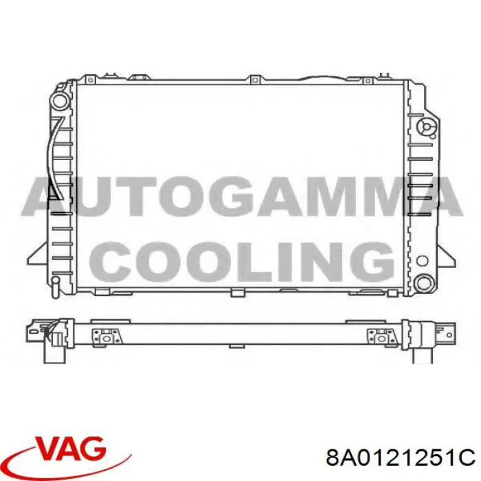 Радиатор охлаждения двигателя VAG 8A0121251C цена, от 217.97 USD