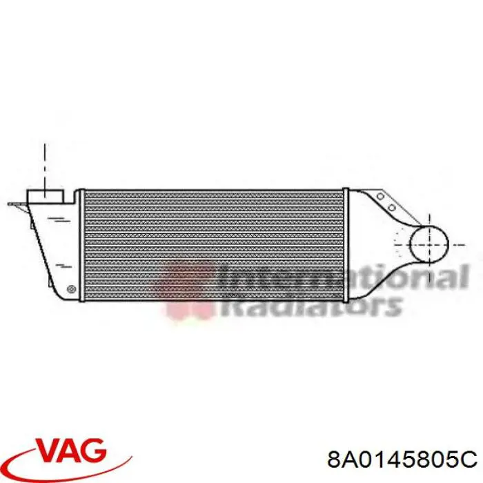 Система охлаждения наддувочного воздуха VAG 8A0145805C цена, от 110.17 USD