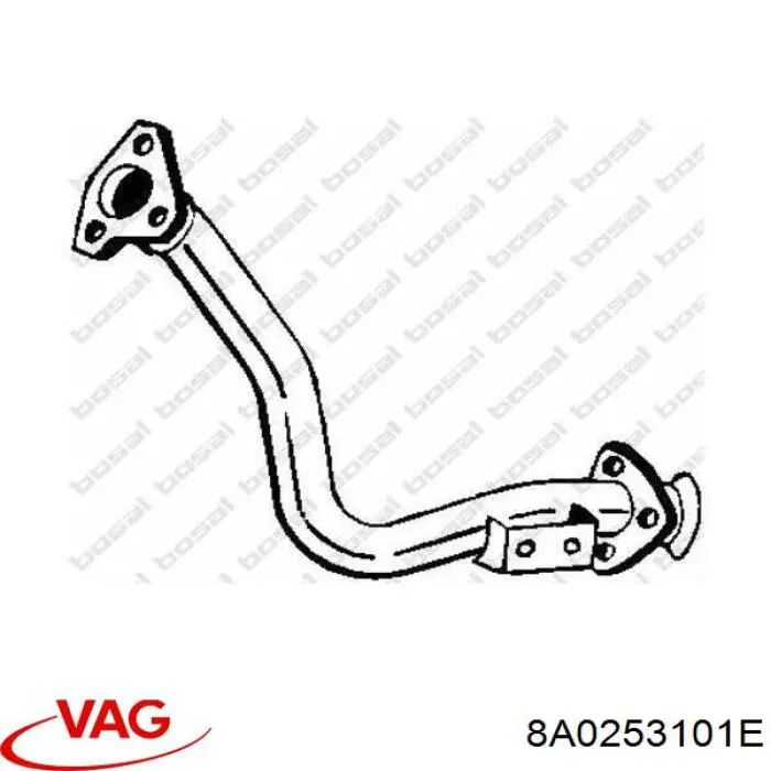 Трубы приемные (штаны) VAG 8A0253101E цена, от 14.12 USD