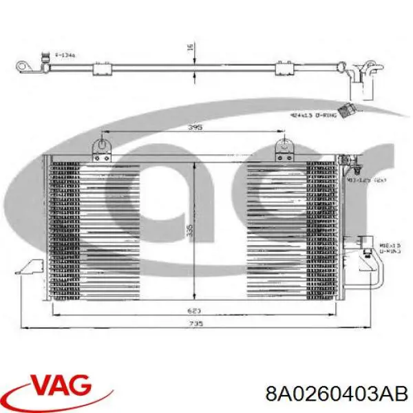 8A0260403AB VAG радиатор кондиционера