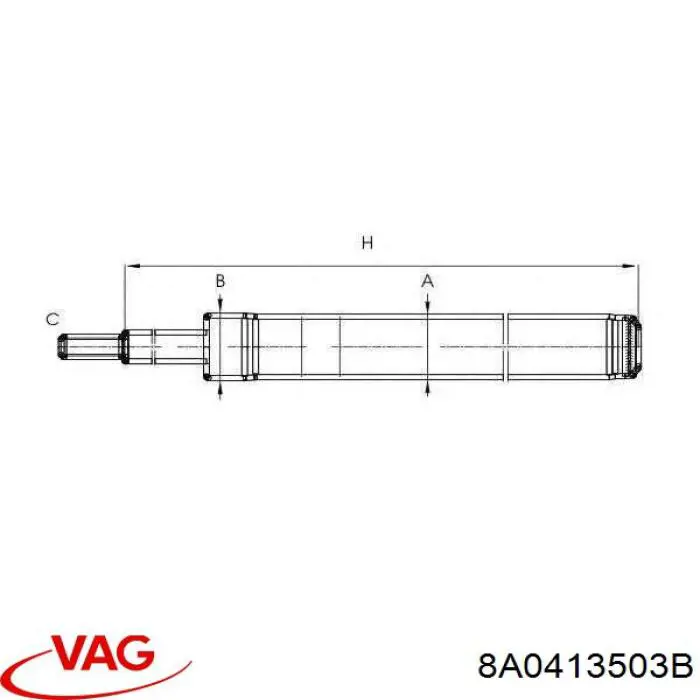 Амортизатор передний 8A0413503B VAG