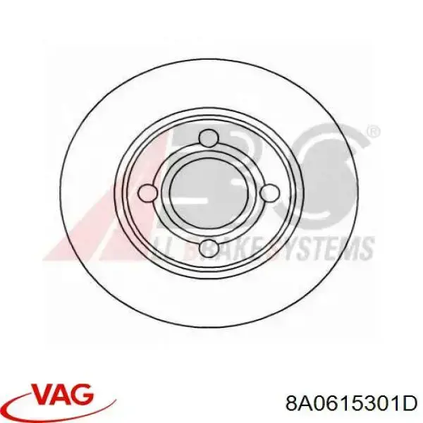 Тормоз дисковый передний VAG 8A0615301D цена, от 31.91 USD