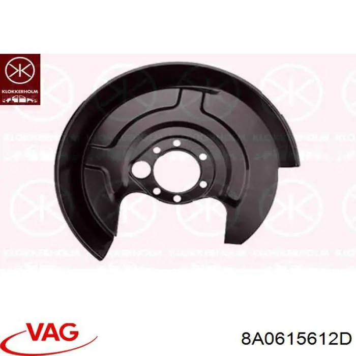8A0615612D VAG защита тормозного диска заднего правая