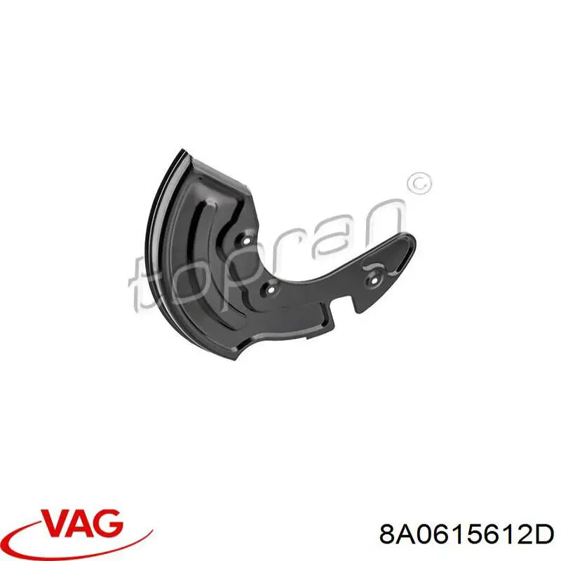 Защита тормозного диска заднего правая 8A0615612D VAG