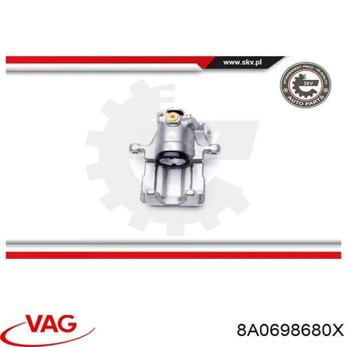 8A0698680X VAG Суппорт тормозной задний правый