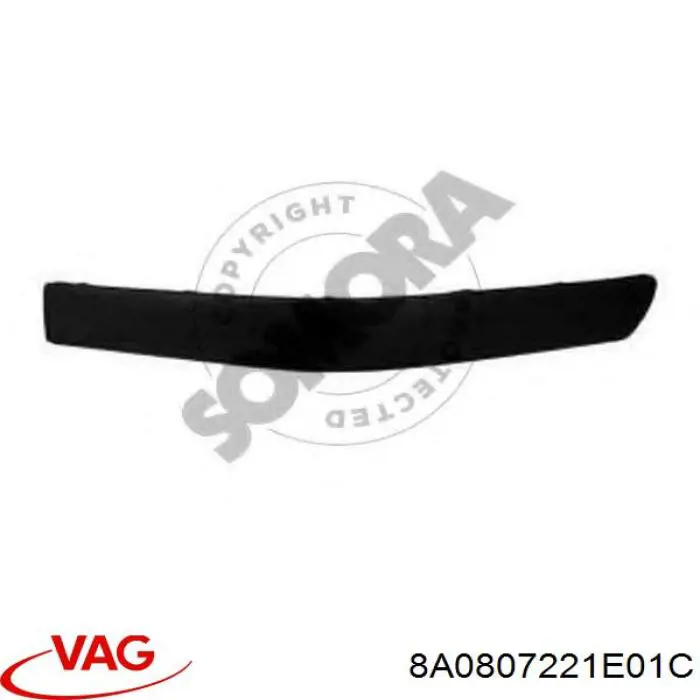 Купить 8A0807221E01C VAG Накладка бампера переднего левая