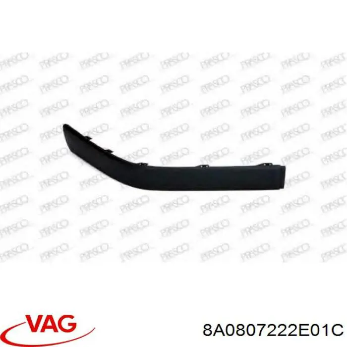Накладка бампера переднего правая 8A0807222 VAG