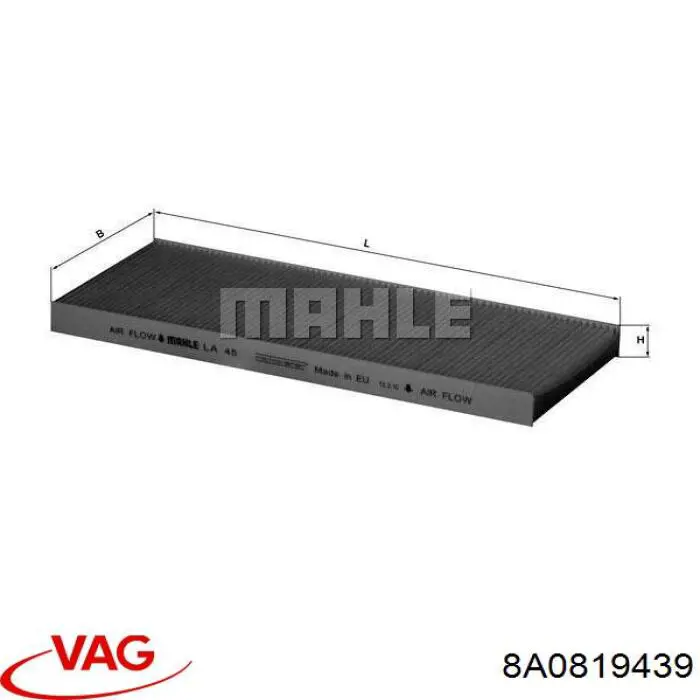 Воздушный фильтр салона VAG 8A0819439