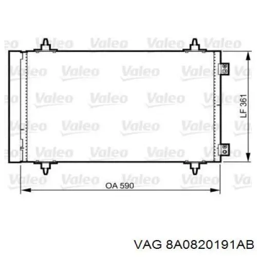 Осушитель кондиционера 8A0820191AB VAG