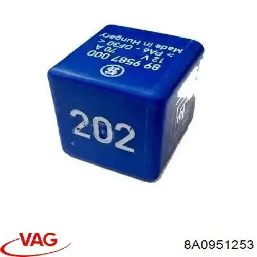 Relê das velas de incandescência 8A0951253 VAG