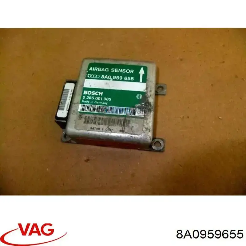8A0959655 VAG módulo processador de controlo da bolsa de ar (centralina eletrônica airbag)