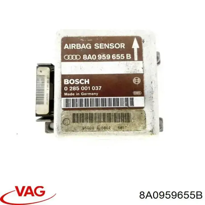 8A0959655B VAG módulo processador de controlo da bolsa de ar (centralina eletrônica airbag)
