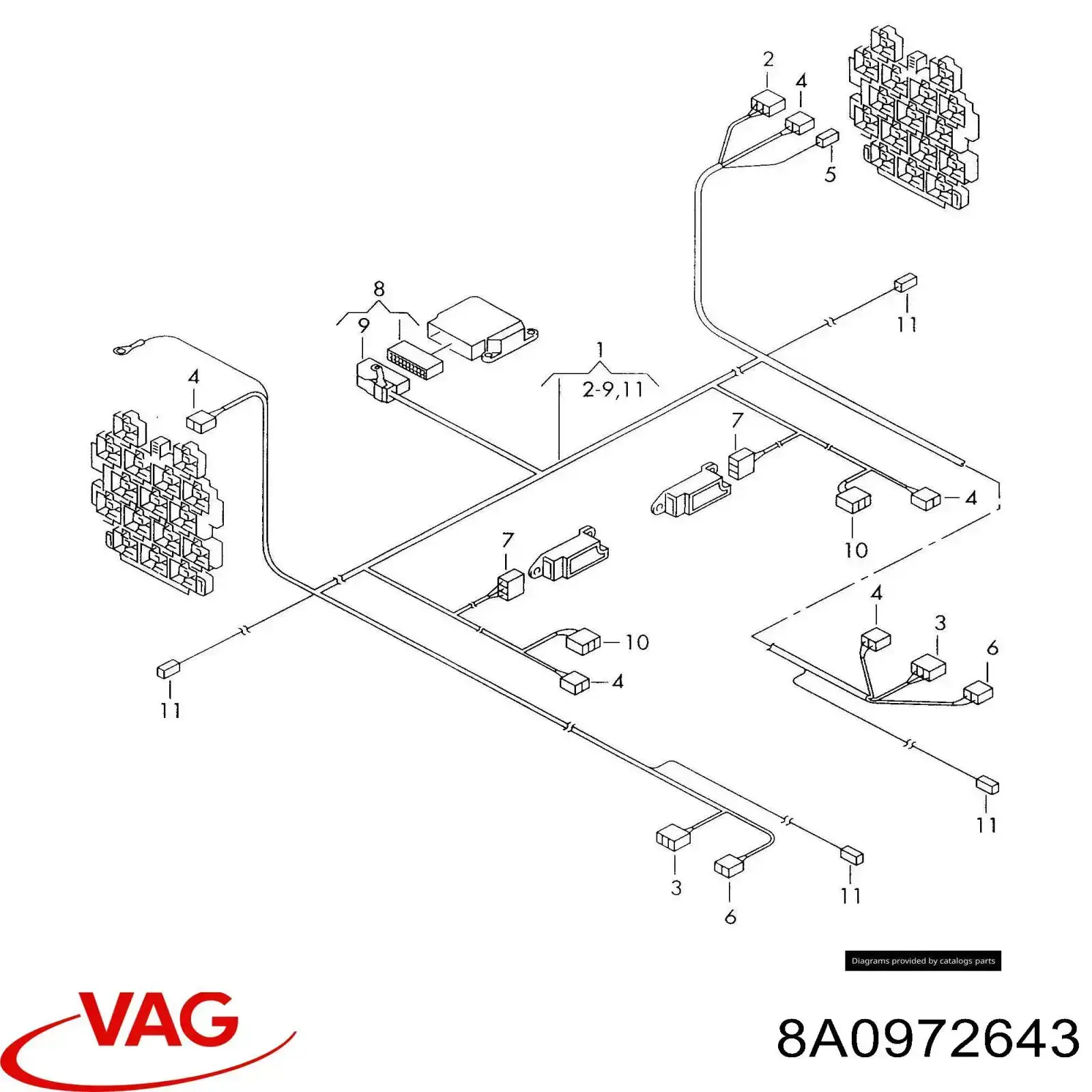  VAG 8A0972643 цена, от 1.11 USD