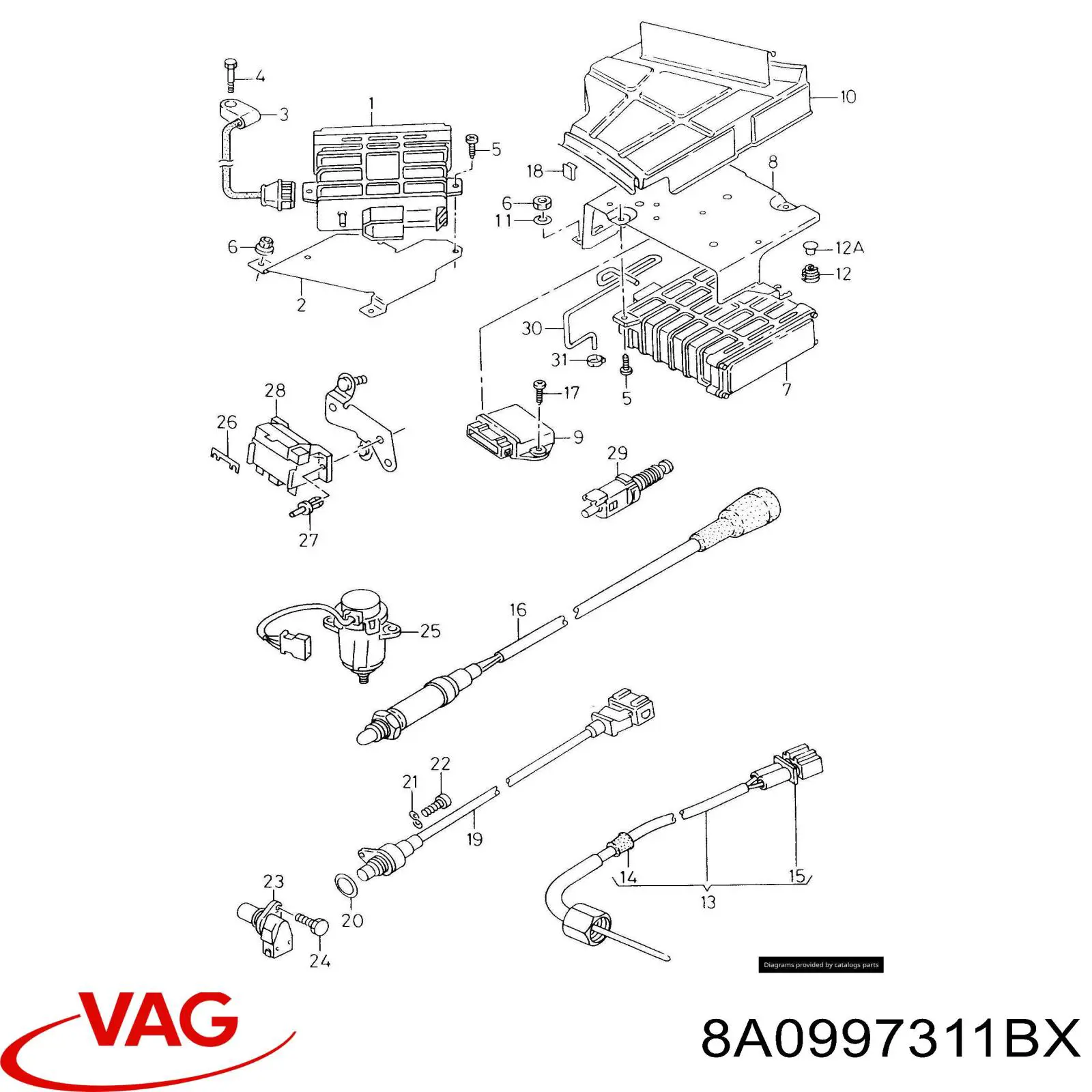 ЭБУ двигателем VAG 8A0997311BX цена, от 11.30 USD