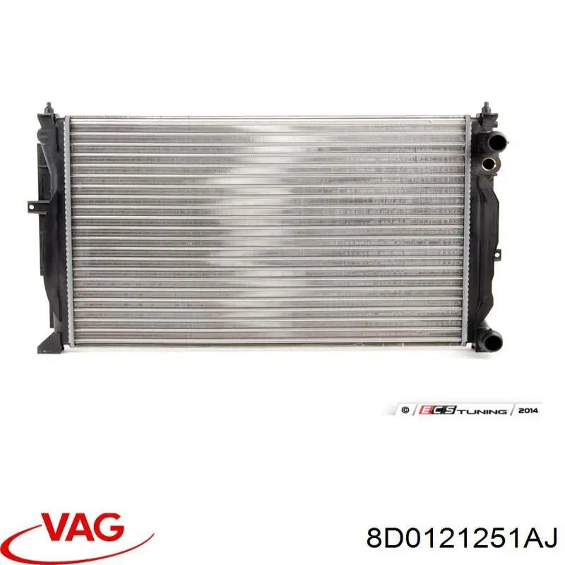 Радиатор охлаждения двигателя VAG 8D0121251AJ цена, от 48.28 USD