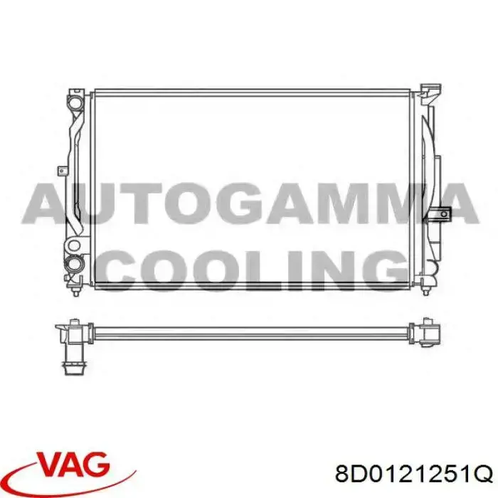 Радиатор охлаждения двигателя VAG 8D0121251Q цена, от 48.20 USD