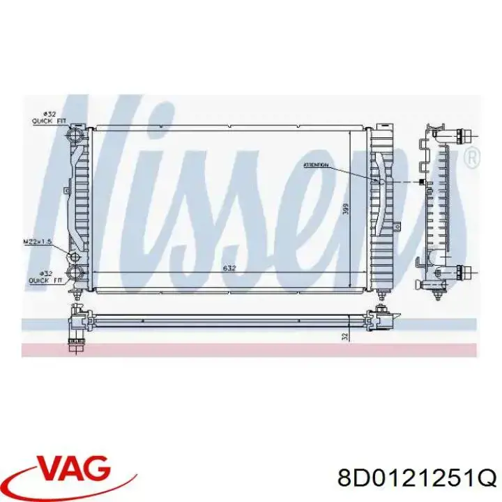 Радиатор охлаждения VAG 8D0121251Q