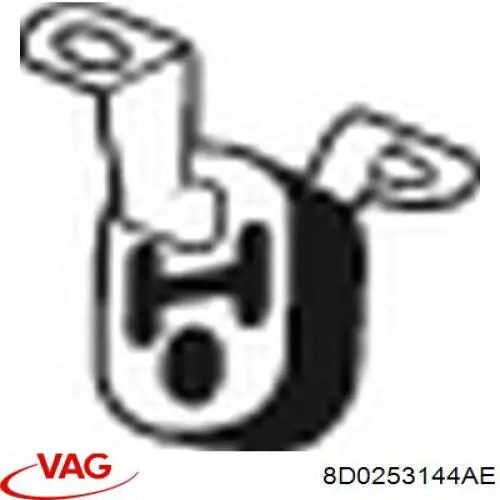 8D0253144AE VAG подушка крепления глушителя
