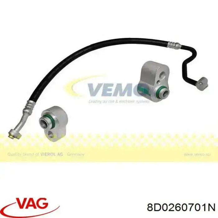 Купить V15200022 Vemo Шланг кондиционера, от компрессора к радиатору