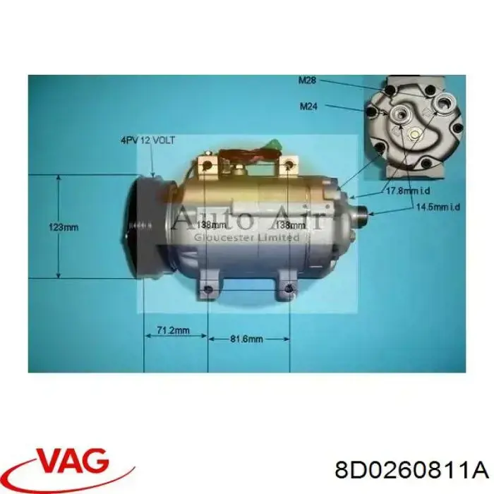 8D0260811A VAG компрессор кондиционера