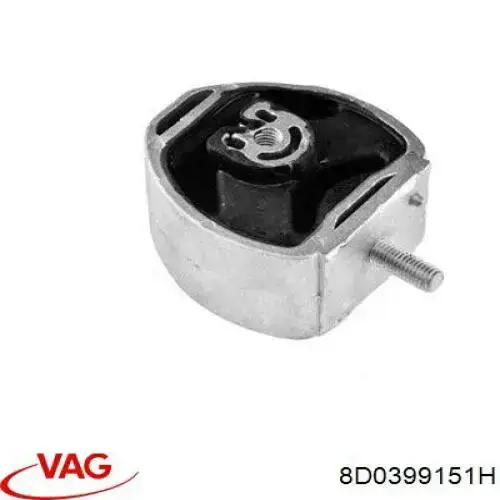 Подушка трансмиссии (опора коробки передач) левая 8D0399151H VAG