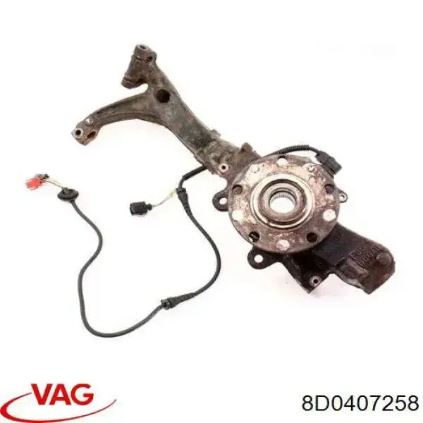 Цапфа (поворотный кулак) передний правый VAG 8D0407258 цена, от 26.61 USD