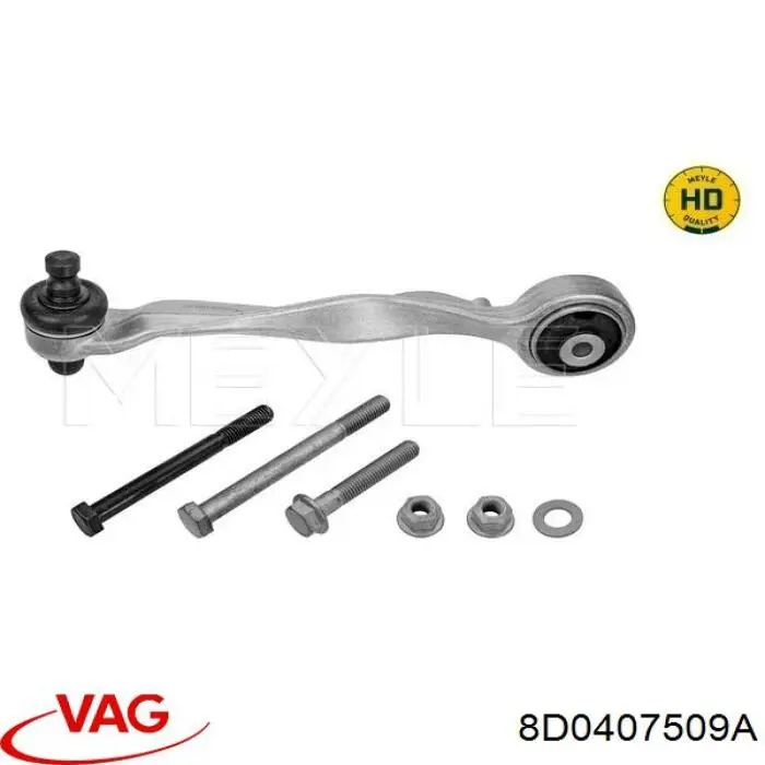 Рычаг передней подвески верхний, левый VAG 8D0407509A