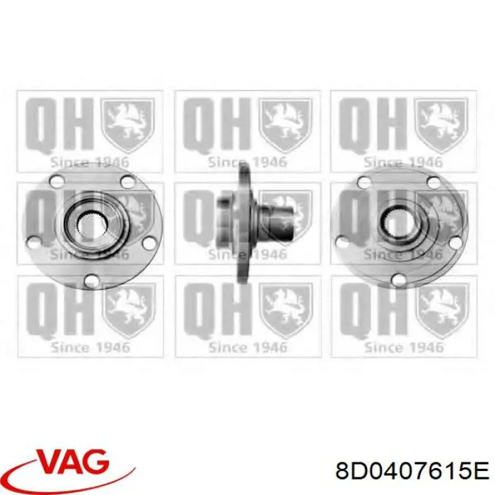 8D0407615E VAG Ступица колеса передняя