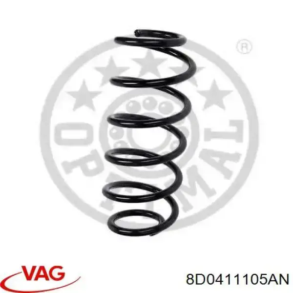 Купить 8D0411105AN VAG Винтовая пружина подвеска