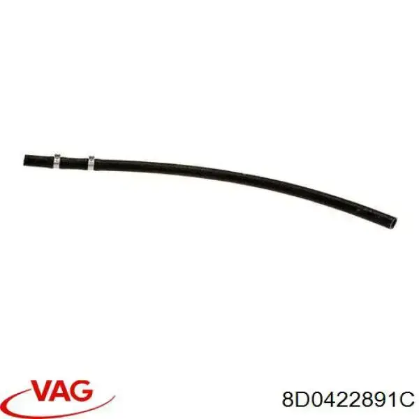 Шланг ГУР низкого давления, от радиатора к бачку VAG 8D0422891C
