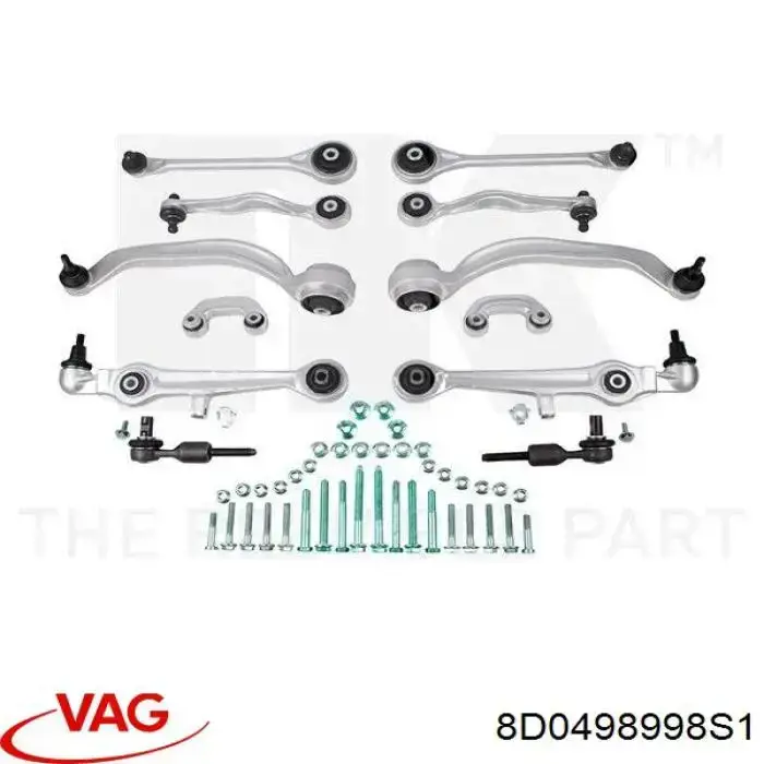 Комплект рычагов передней подвески VAG 8D0498998S1 цена, от 184.74 USD
