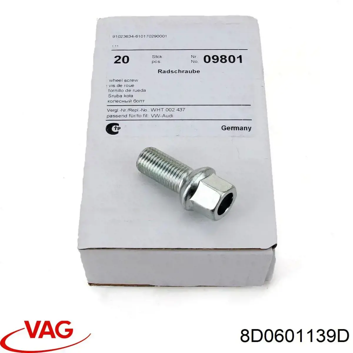Купить 8D0601139D VAG Болты на колеса