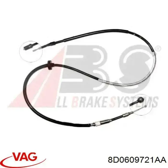 Задний трос ручника VAG 8D0609721AA цена, от 16.50 USD