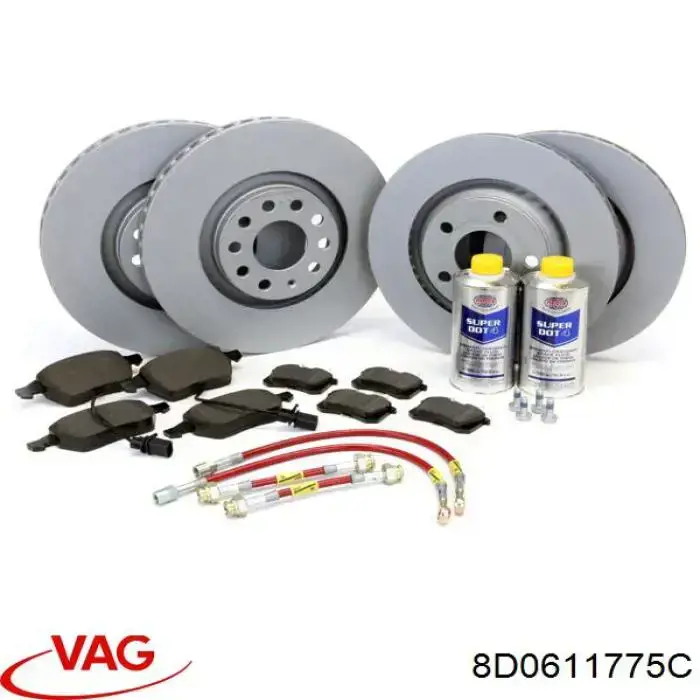 Шланг тормозной задний VAG 8D0611775C