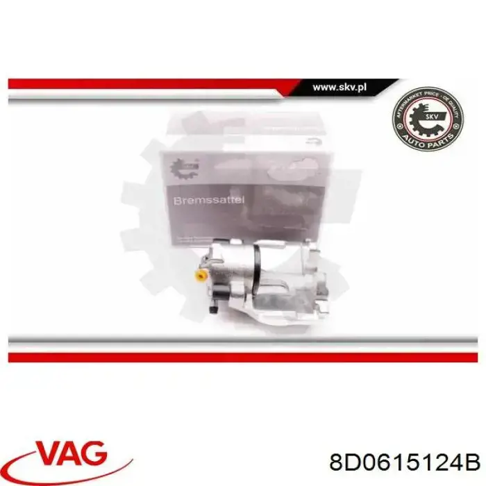Купить 8D0615124B VAG Суппорт тормозной передний правый