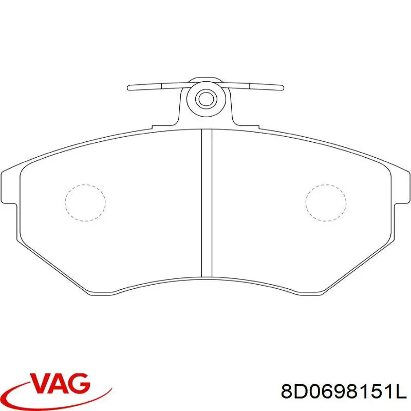 Купить 8D0698151L VAG Колодки тормозные