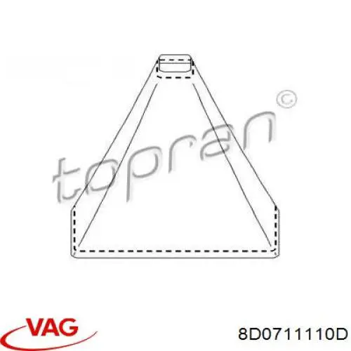 Чехол на рычаг переключения 8D0711110D VAG